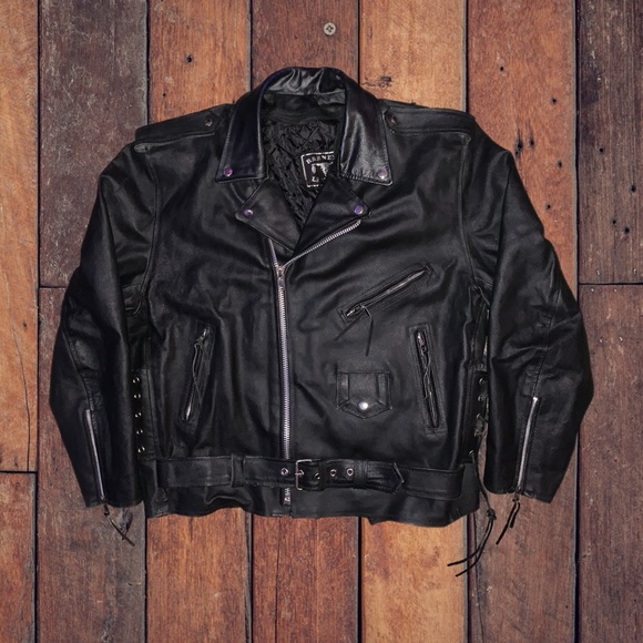 Barney’s Leather Other - Vintage Heavyweight Genuine Leather Moto Jacket